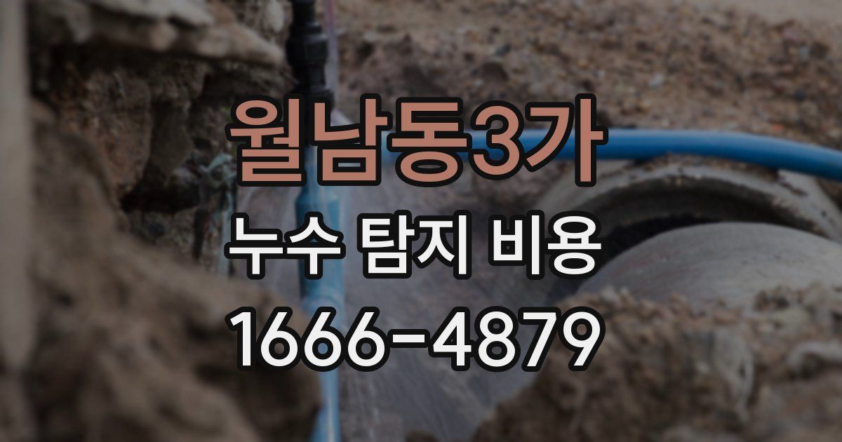 월남동3가 누수 탐지 비용