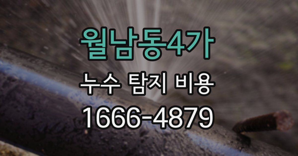 월남동4가 누수 탐지 비용