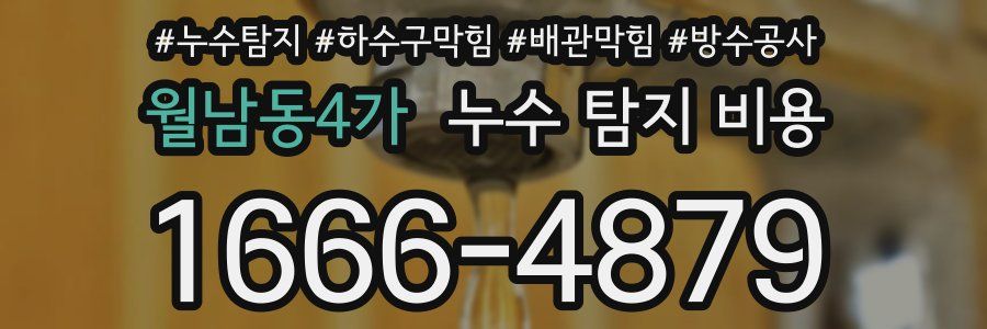 월남동4가 누수 탐지 비용