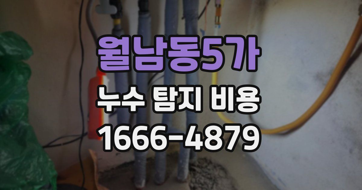 월남동5가 누수 탐지 비용