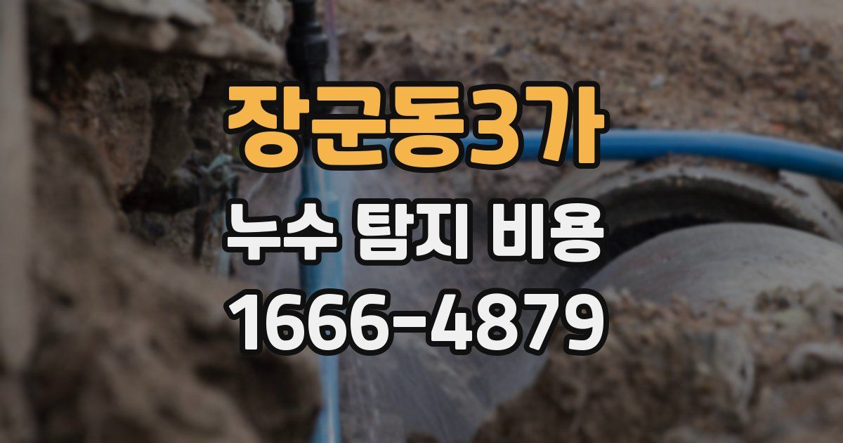 장군동3가 누수 탐지 비용