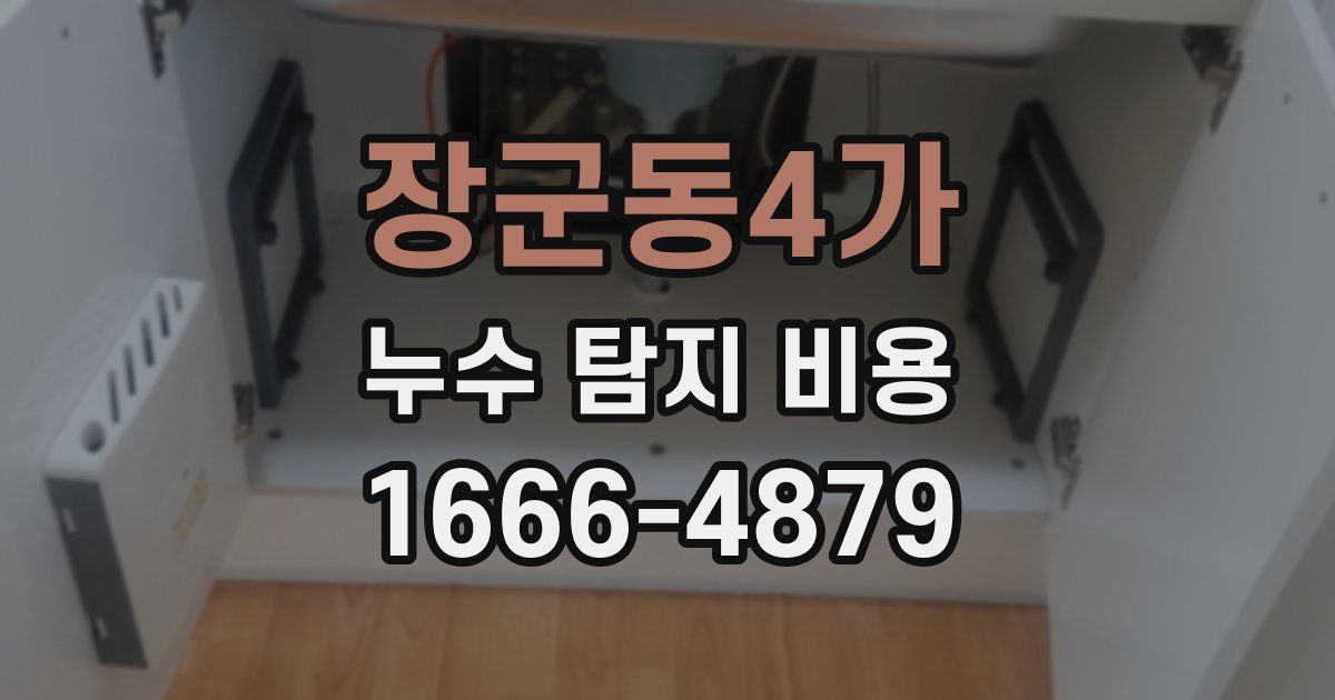 장군동4가 누수 탐지 비용