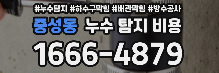 중성동 누수 탐지 비용