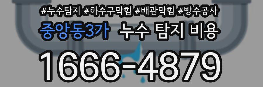 중앙동3가 누수 탐지 비용