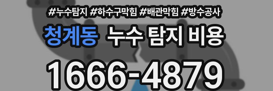 청계동 누수 탐지 비용