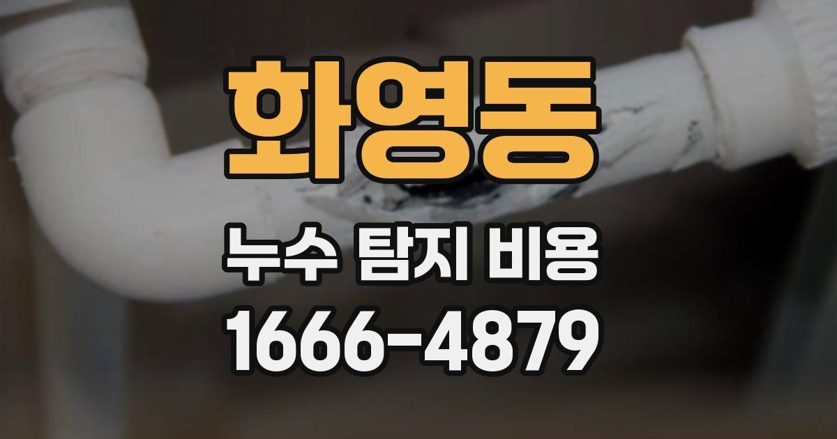 화영동 누수 탐지 비용