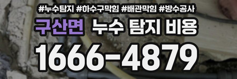 구산면 누수 탐지 비용