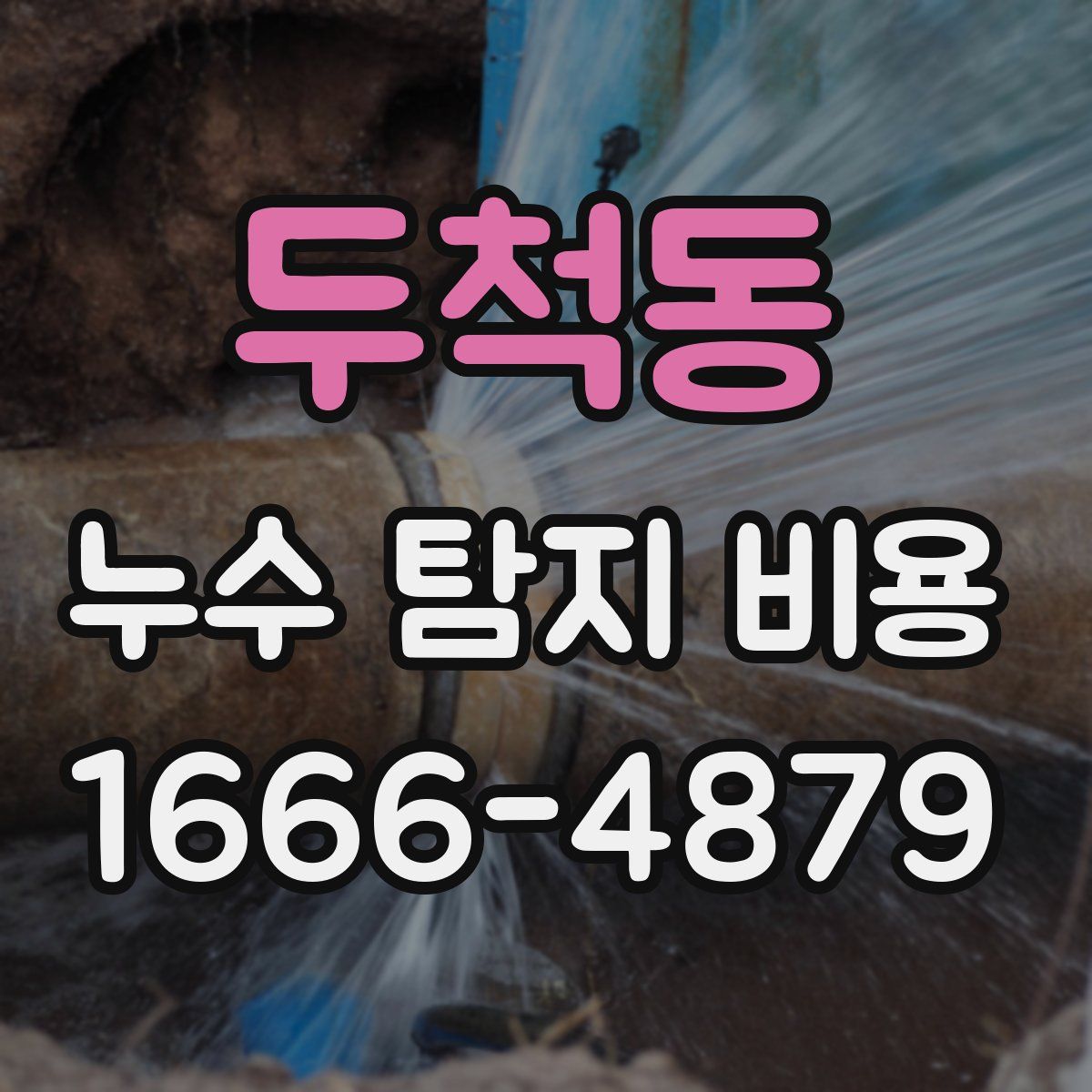 두척동 누수 탐지 비용