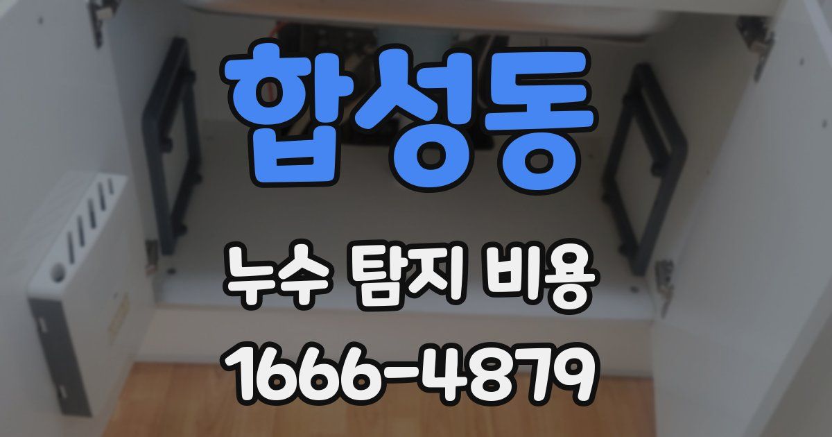 합성동 누수 탐지 비용