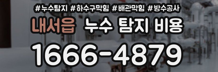 내서읍 누수 탐지 비용