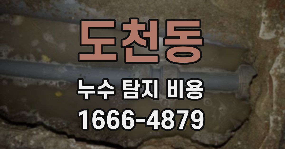 도천동 누수 탐지 비용