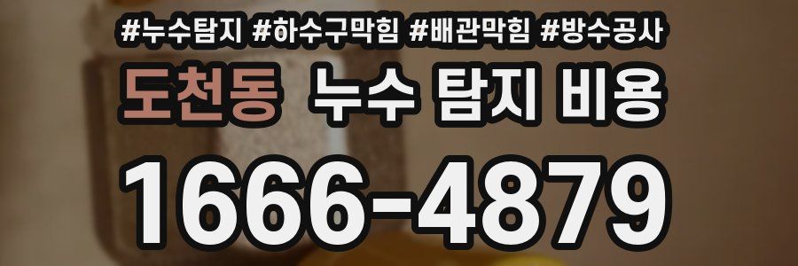 도천동 누수 탐지 비용