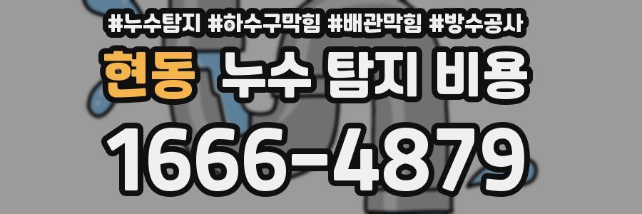현동 누수 탐지 비용