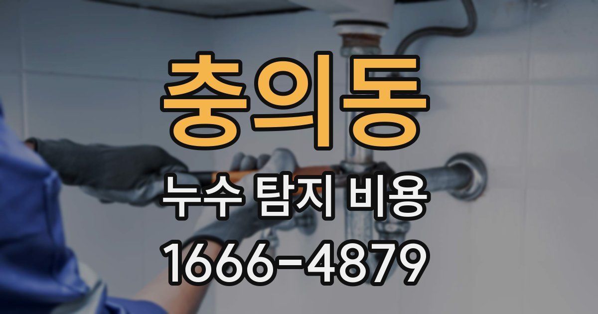 충의동 누수 탐지 비용