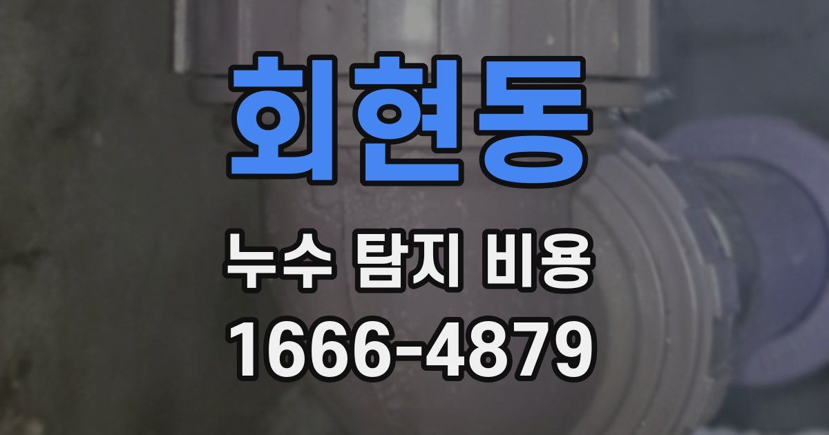 회현동 누수 탐지 비용