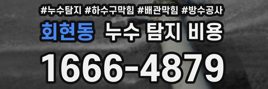 회현동 누수 탐지 비용