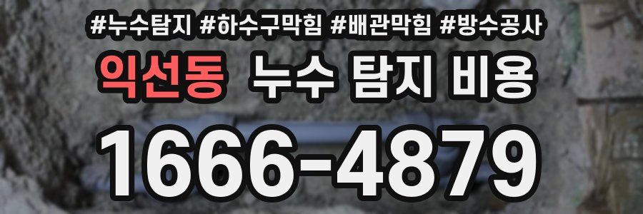 익선동 누수 탐지 비용
