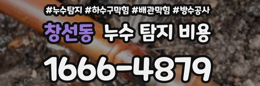 창선동 누수 탐지 비용