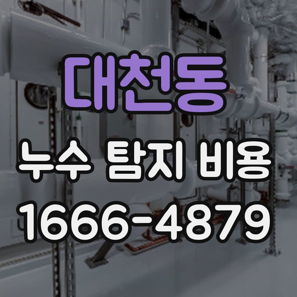 대천동 누수 탐지 비용