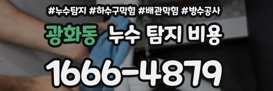 광화동 누수 탐지 비용