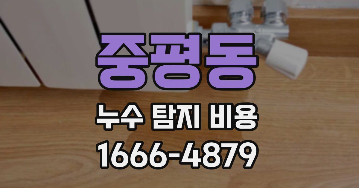 중평동 누수 탐지 비용