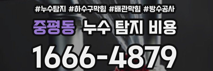 중평동 누수 탐지 비용