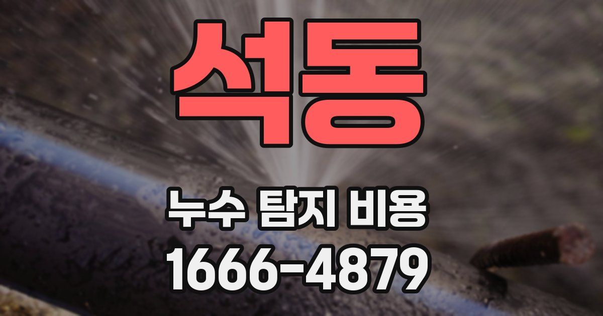 석동 누수 탐지 비용