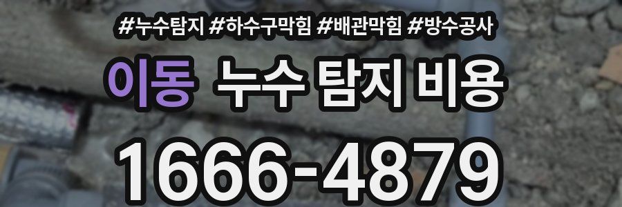 이동 누수 탐지 비용