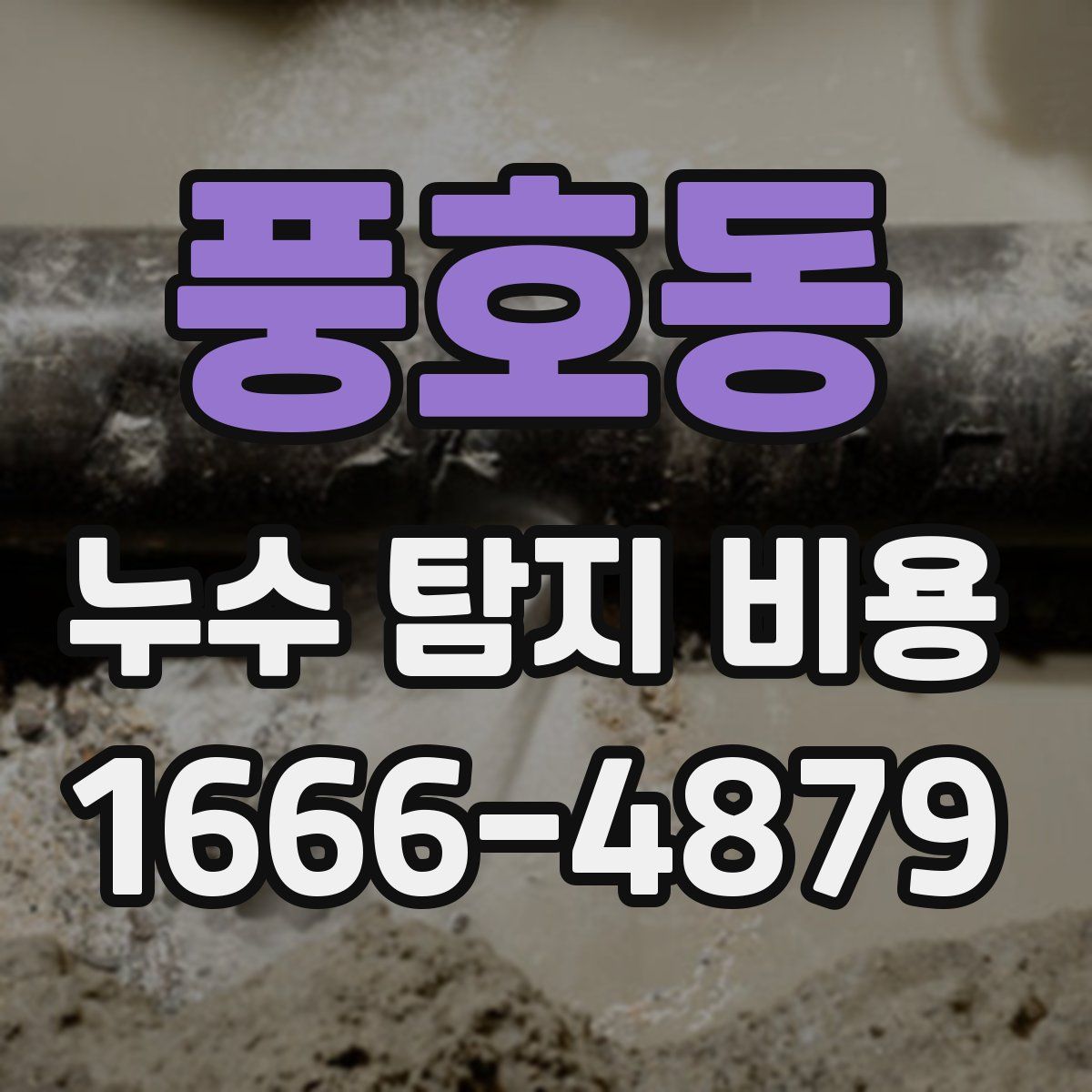 풍호동 누수 탐지 비용