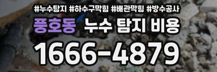 풍호동 누수 탐지 비용