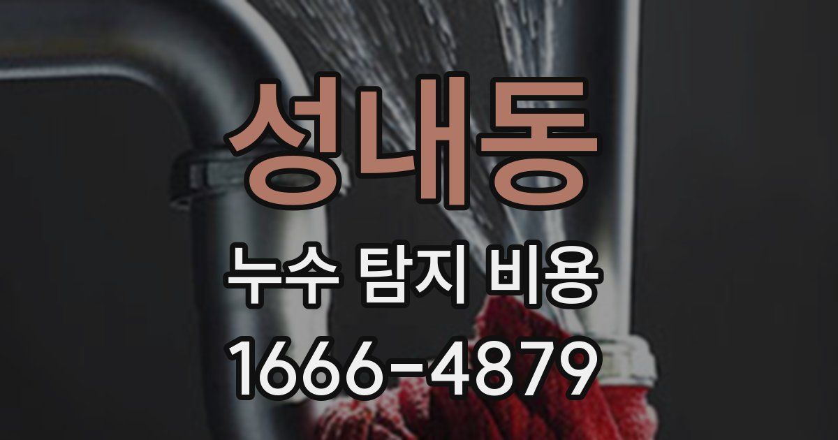 성내동 누수 탐지 비용