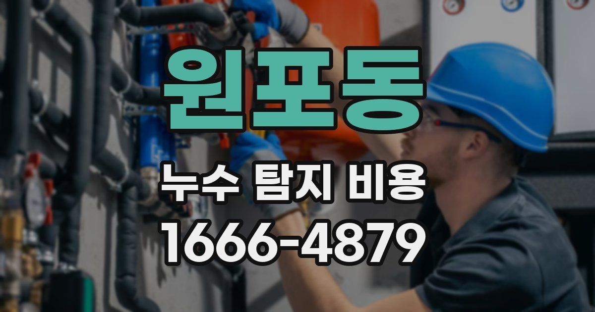 원포동 누수 탐지 비용