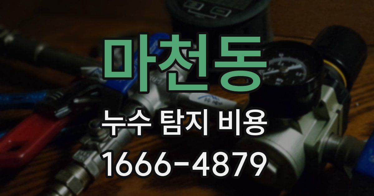 마천동 누수 탐지 비용