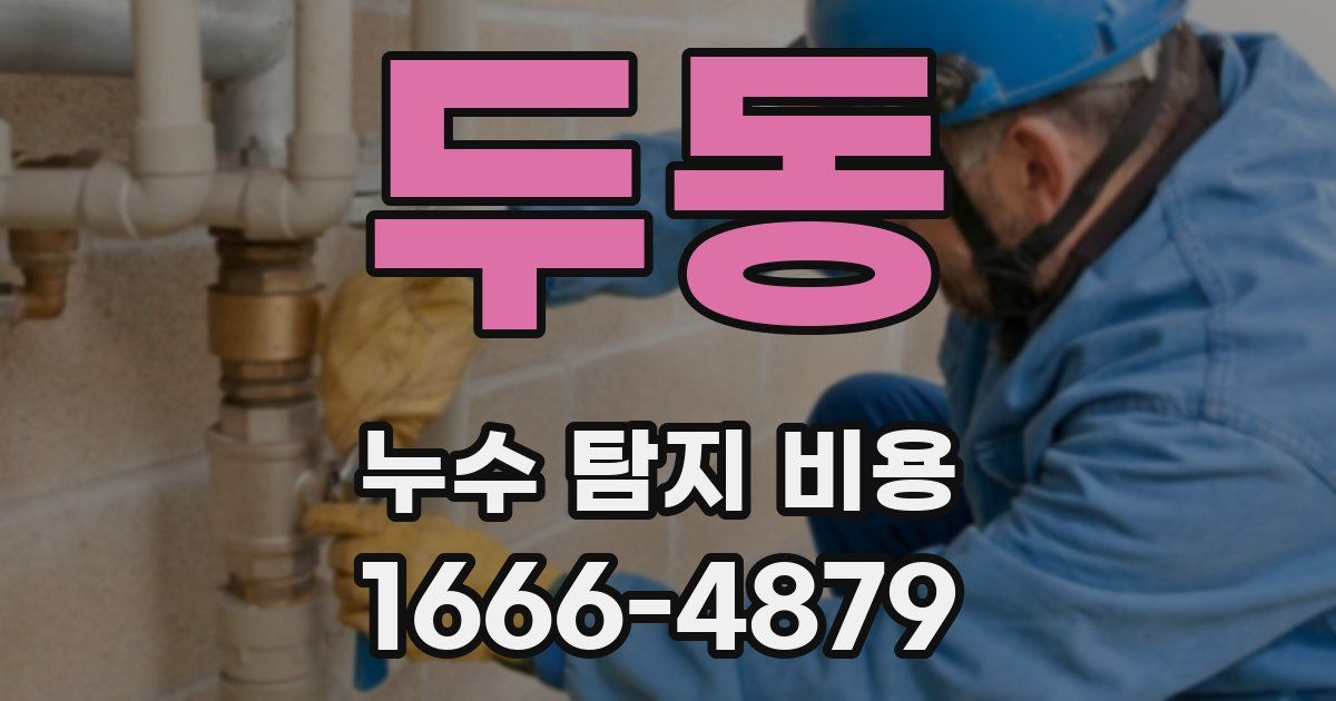 두동 누수 탐지 비용