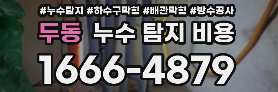 두동 누수 탐지 비용