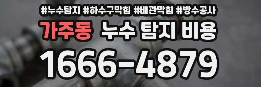 가주동 누수 탐지 비용