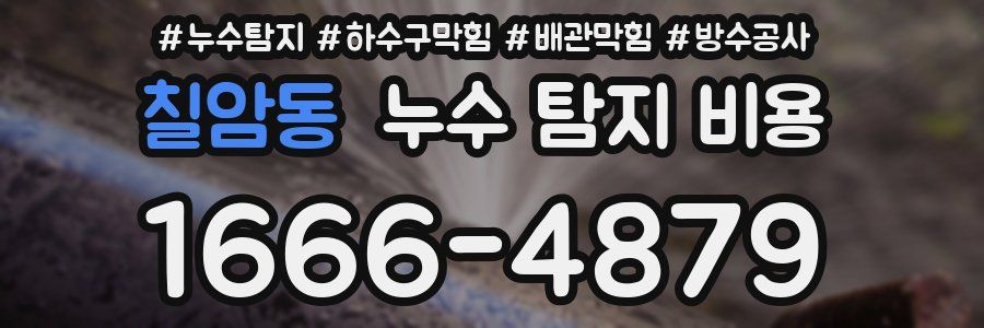 칠암동 누수 탐지 비용