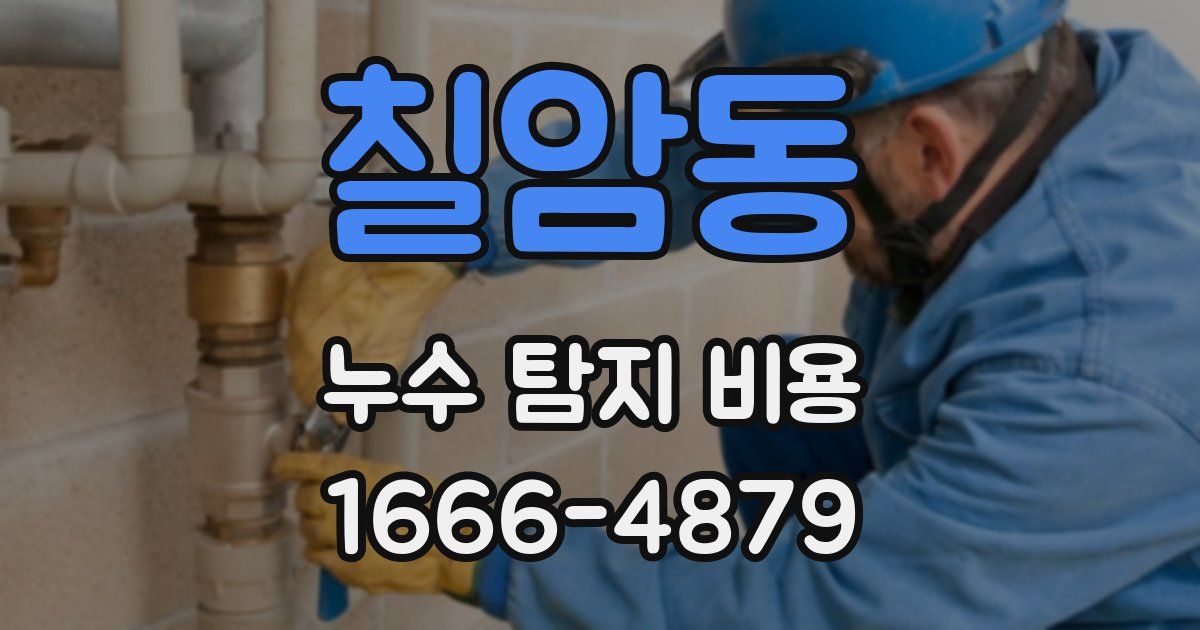 칠암동 누수 탐지 비용