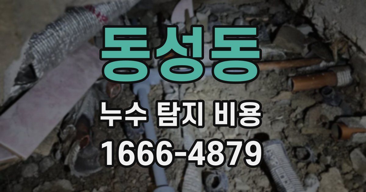 동성동 누수 탐지 비용