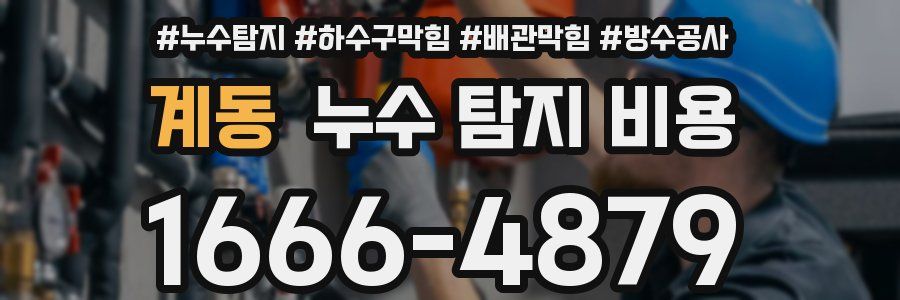 계동 누수 탐지 비용