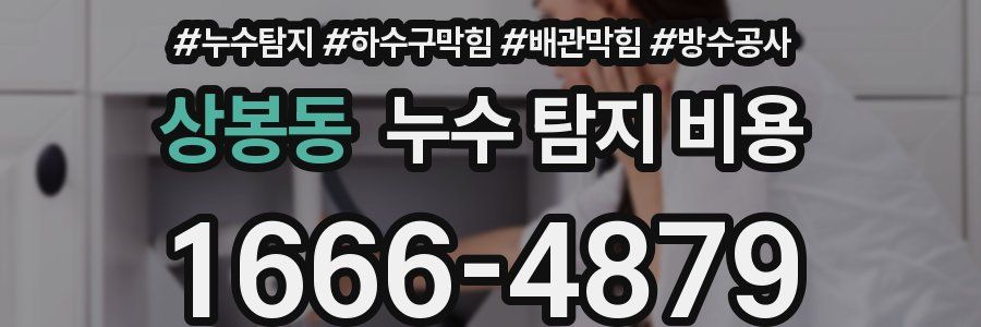 상봉동 누수 탐지 비용