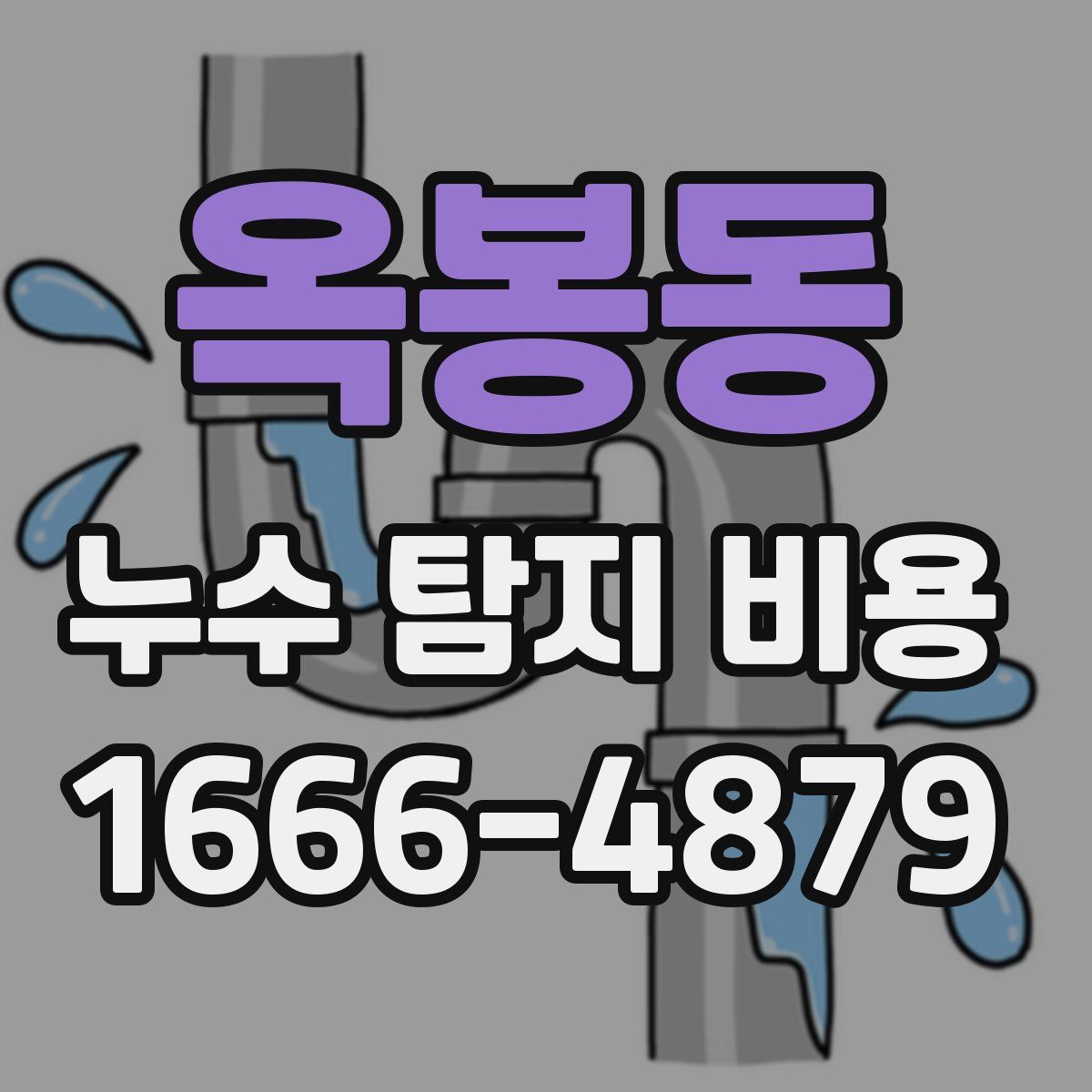 옥봉동 누수 탐지 비용
