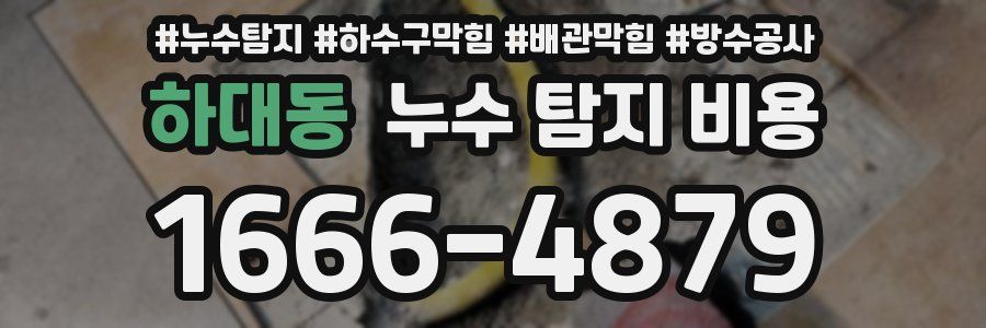 하대동 누수 탐지 비용