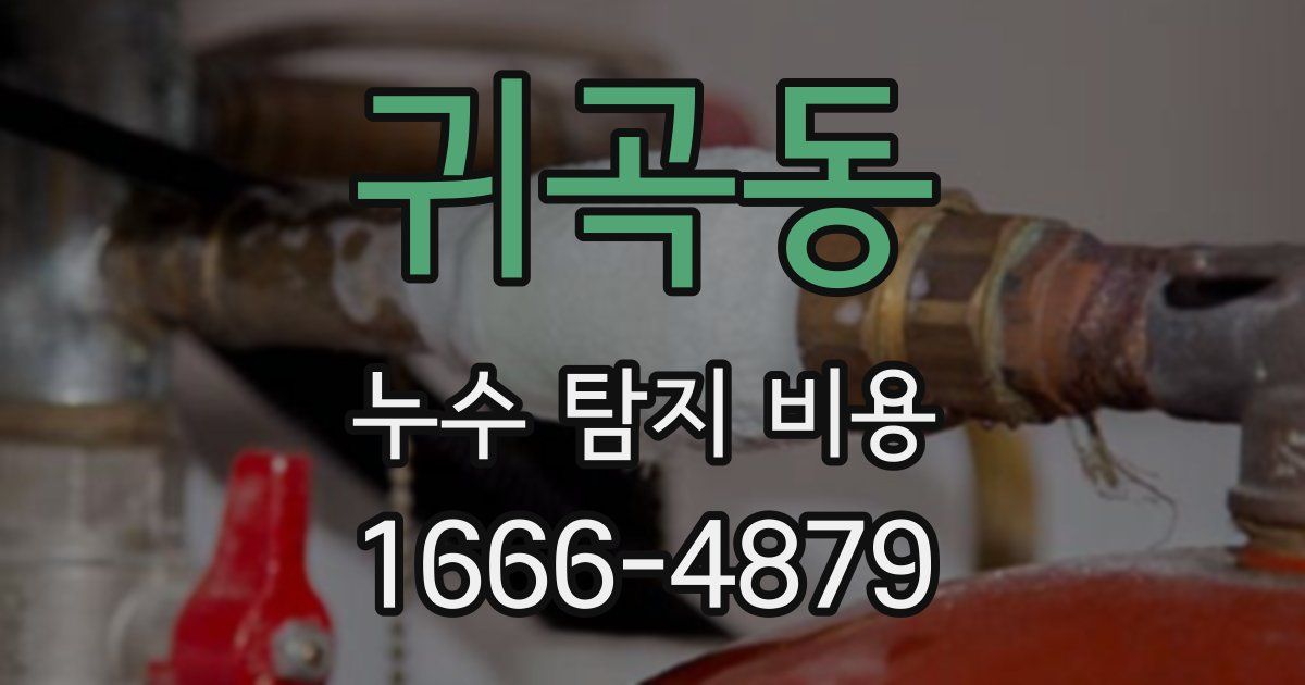 귀곡동 누수 탐지 비용