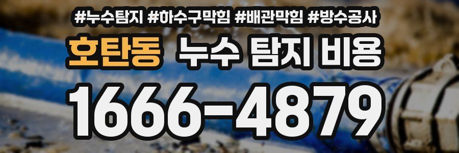 호탄동 누수 탐지 비용