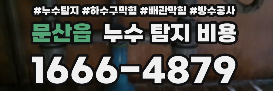 문산읍 누수 탐지 비용