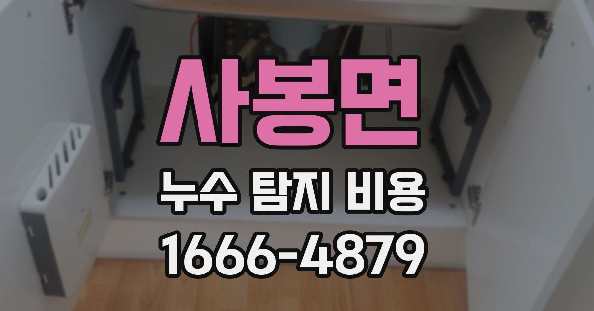 사봉면 누수 탐지 비용