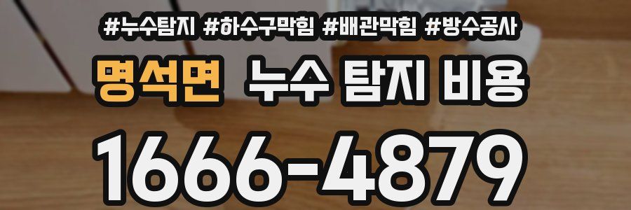 명석면 누수 탐지 비용
