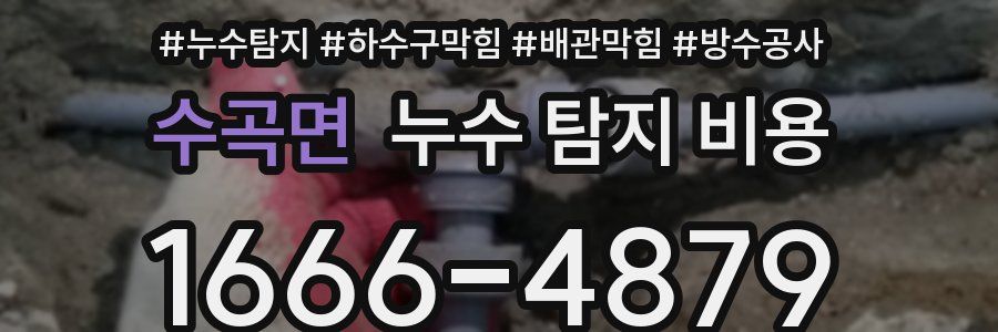 수곡면 누수 탐지 비용