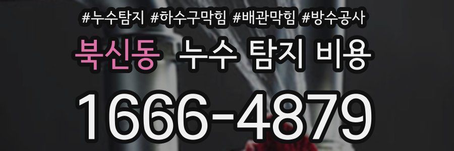 북신동 누수 탐지 비용